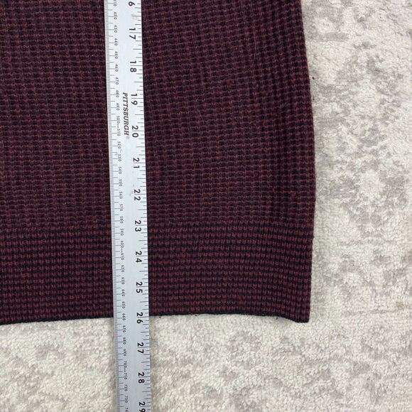Banana Republic Sweater Italian Yarn Wool Crew Neck Red Raglan Mens Size Large - Picture 5 of 5